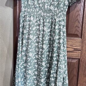 Floral Green Dress